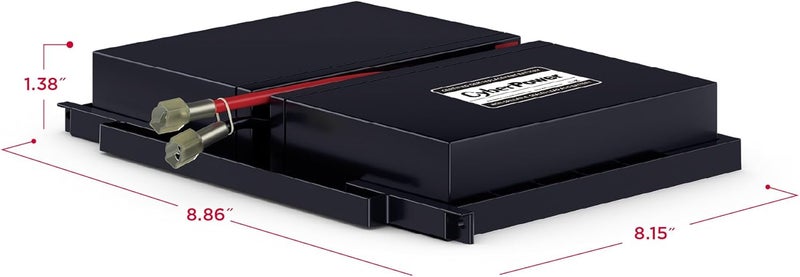 CyberPower RB0670X2 وحدة بطارية بديلة للـ UPS، خالية من الصيانة، قابلة للتثبيت من قبل المستخدم، 6V/7Ah - Image 4